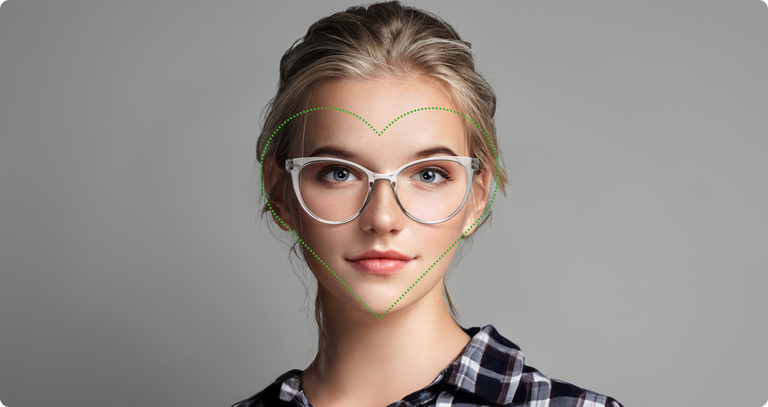 Glasses for Heart-shaped face