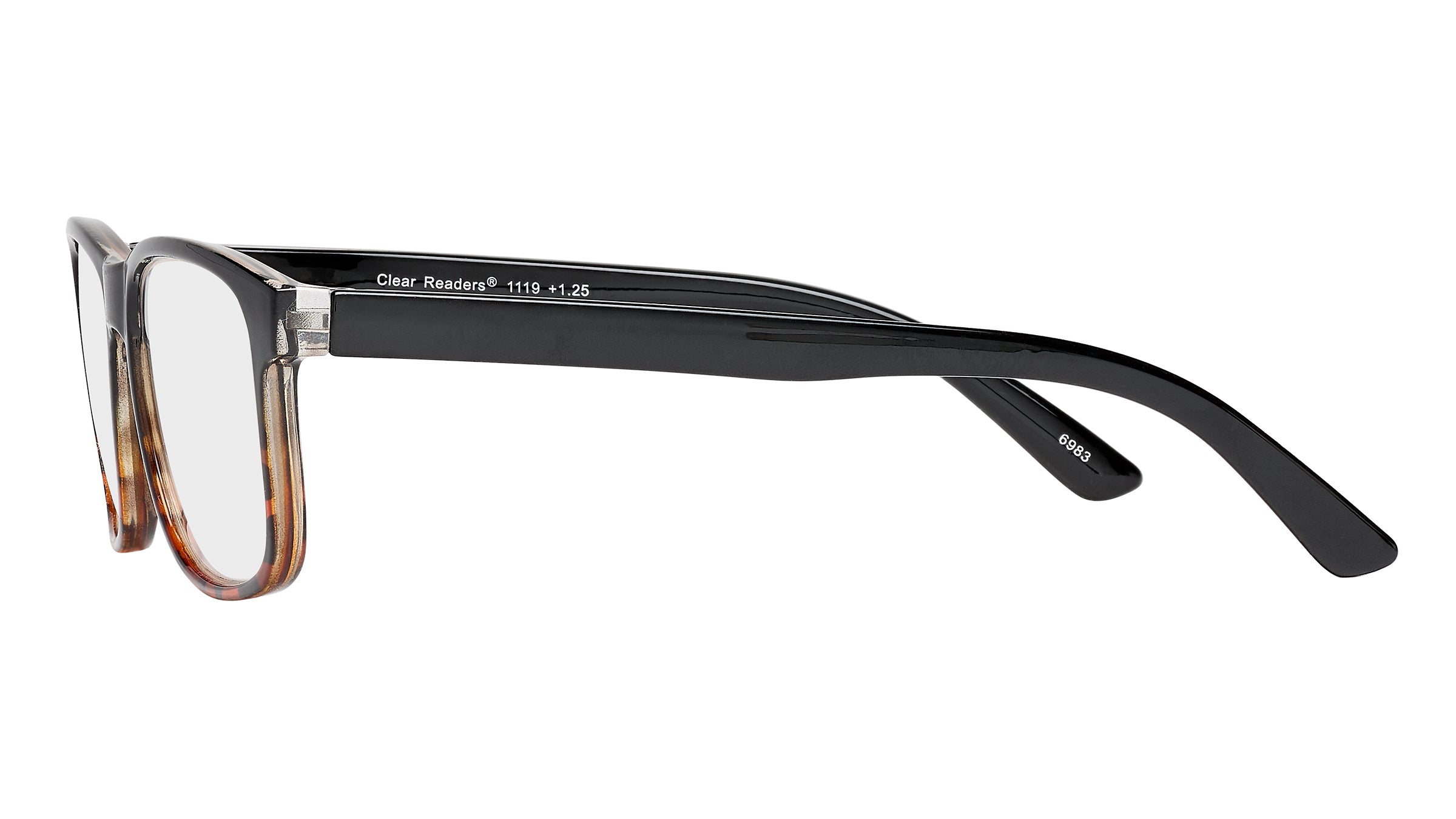 Clear Readers 1119 – Large Square Reading Glasses | SAV EYEWEAR