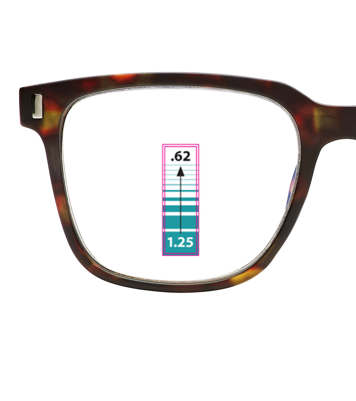 Fashion Progressive Reading Glasses - 3 Strengths In 1 Lens - Rectangle Frame With Spring Hinges 11 thumbnail image