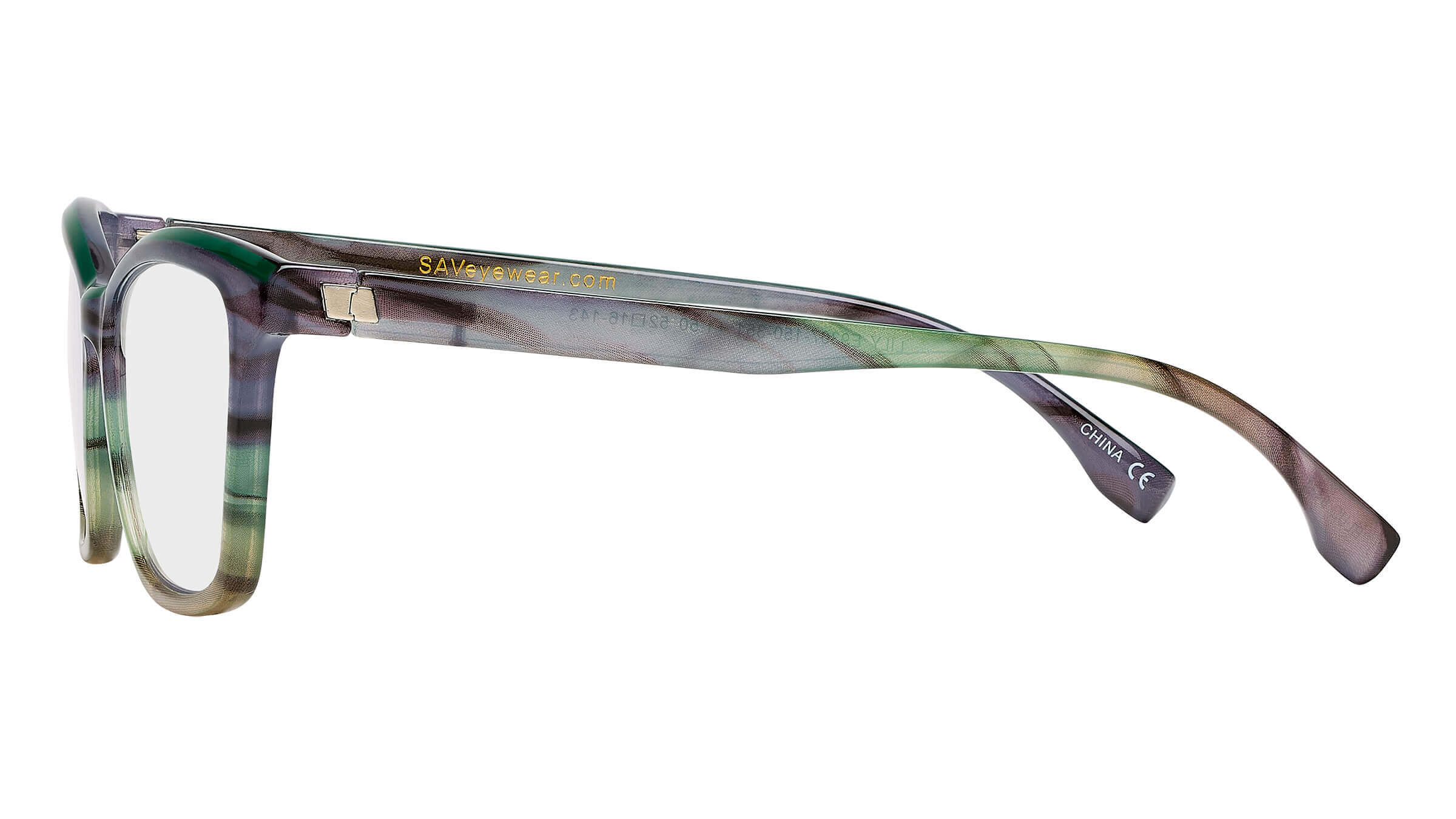 VK Couture Blue Light Readers 9307 Lily in Green Stripe | SAV Eyewear