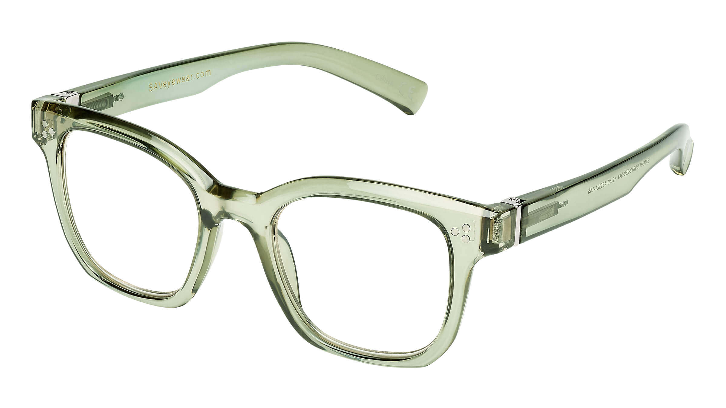 VK Couture Blue Light Readers 9312 Sarah – Clear Green | SAV EYEWEAR