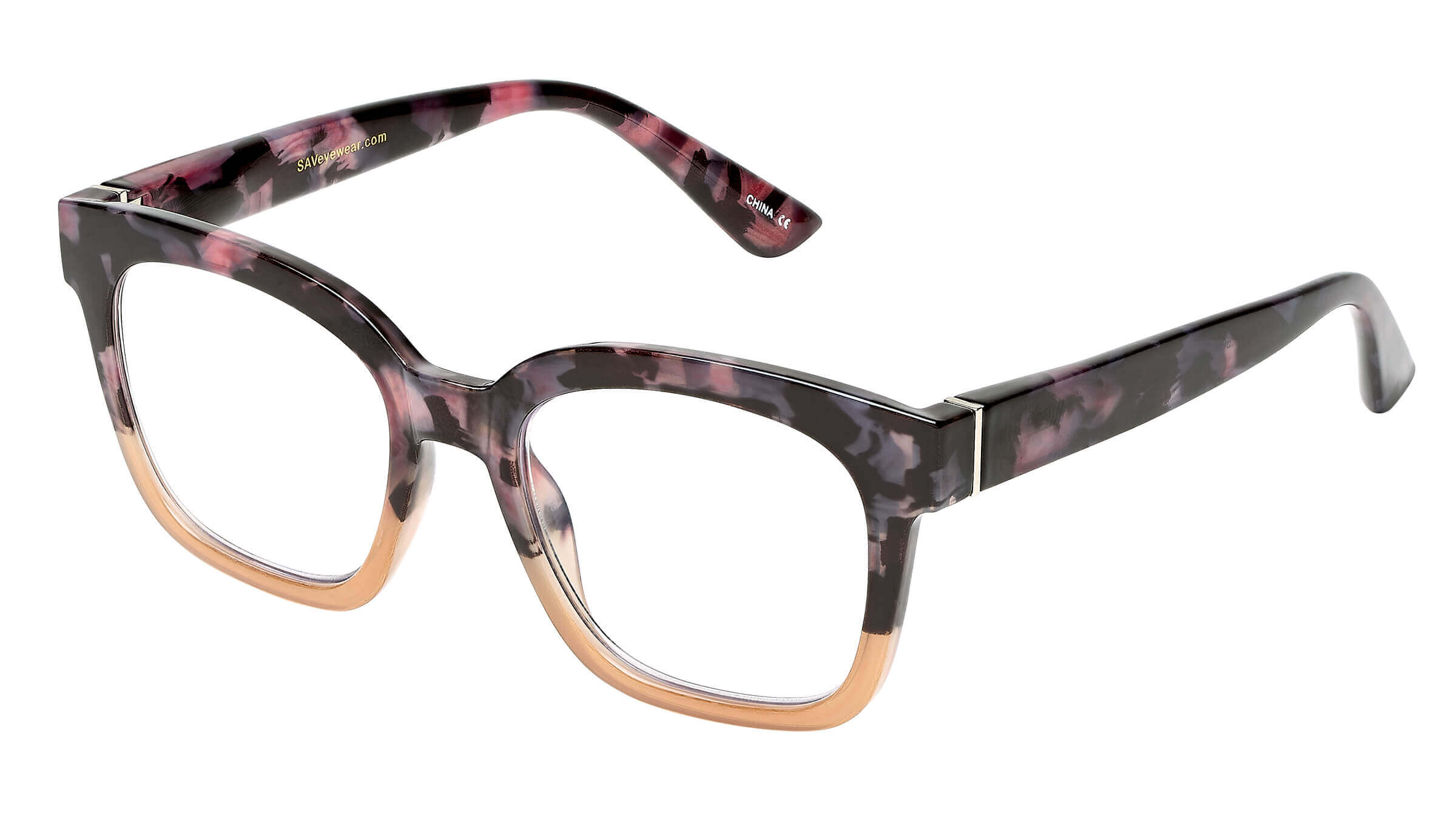 VK Couture Blue Light Readers 9316 Beatrice Pink Demi | SAV EYEWEAR
