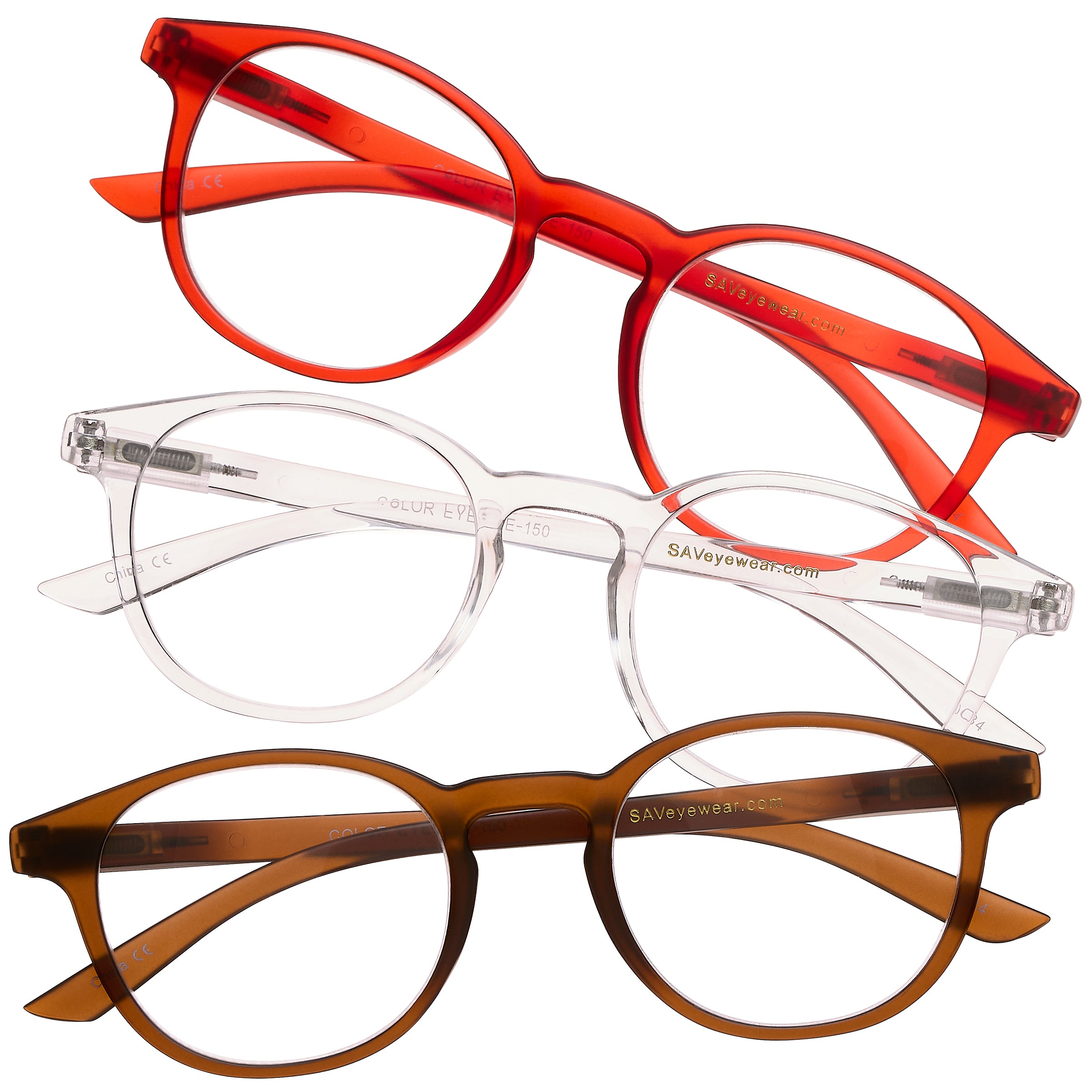 SAV Color Eyes 3 Pack Reading Glasses, 3-Pack | SAV Eyewear