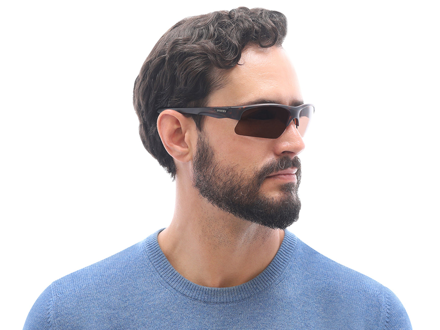 SPORTEX Men's Crosshair Blue Revo Sunglasses | 2.00 Power Readers For Driving & Outdoor Activities - View #6